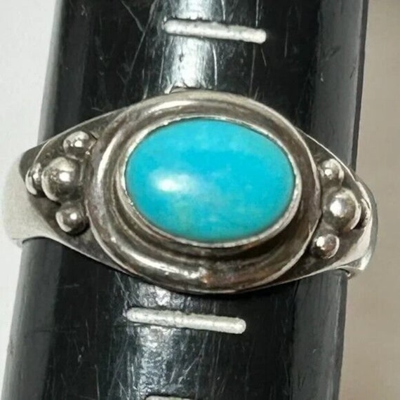 Vintage Sterling Silver Turquoise Southwestern Boh