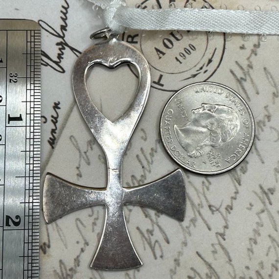 Sterling Silver Laying Ankh Rings Sterling Silver Laying Ankh Rings