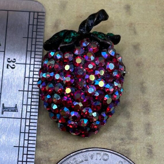 Vintage Signed Albert Weiss Strawberry Brooch Pin… - image 6