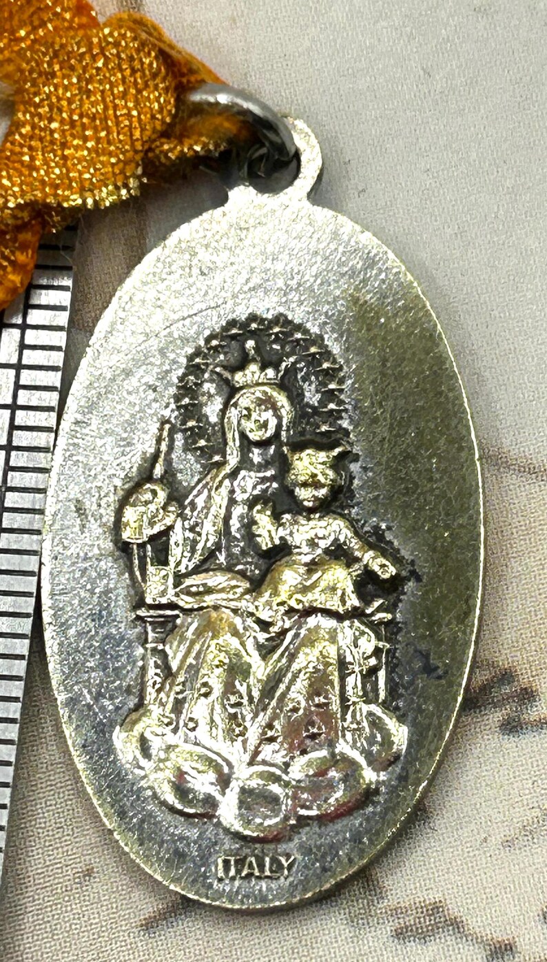 Vintage Sacred Heart of Jesus Silver Plated Medal - Rustic Catholic ...