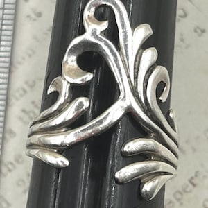 Vintage 925 Sterling Silver Scrolled Fancy Statement Ring Large Bold Hallmarked Size 6