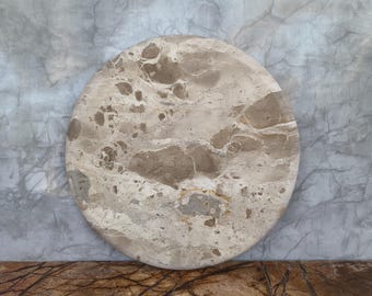 Handmade Panther Round Table Top – Natural Stone Coffee Table Surface – Custom Sizes Available