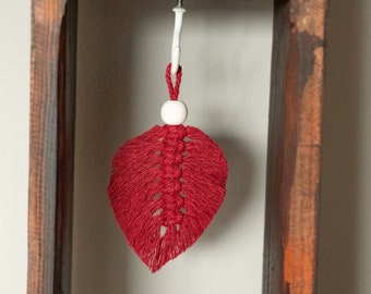 Macrame scented leaves | Macrame leaf | Air freshener replacement car | various sizes and colors