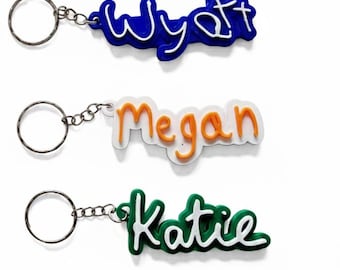Custom Handwriting Keychains, Handwritten keychains, Signature keepsake, autograph souvenir, Kids handwriting Memorabilia