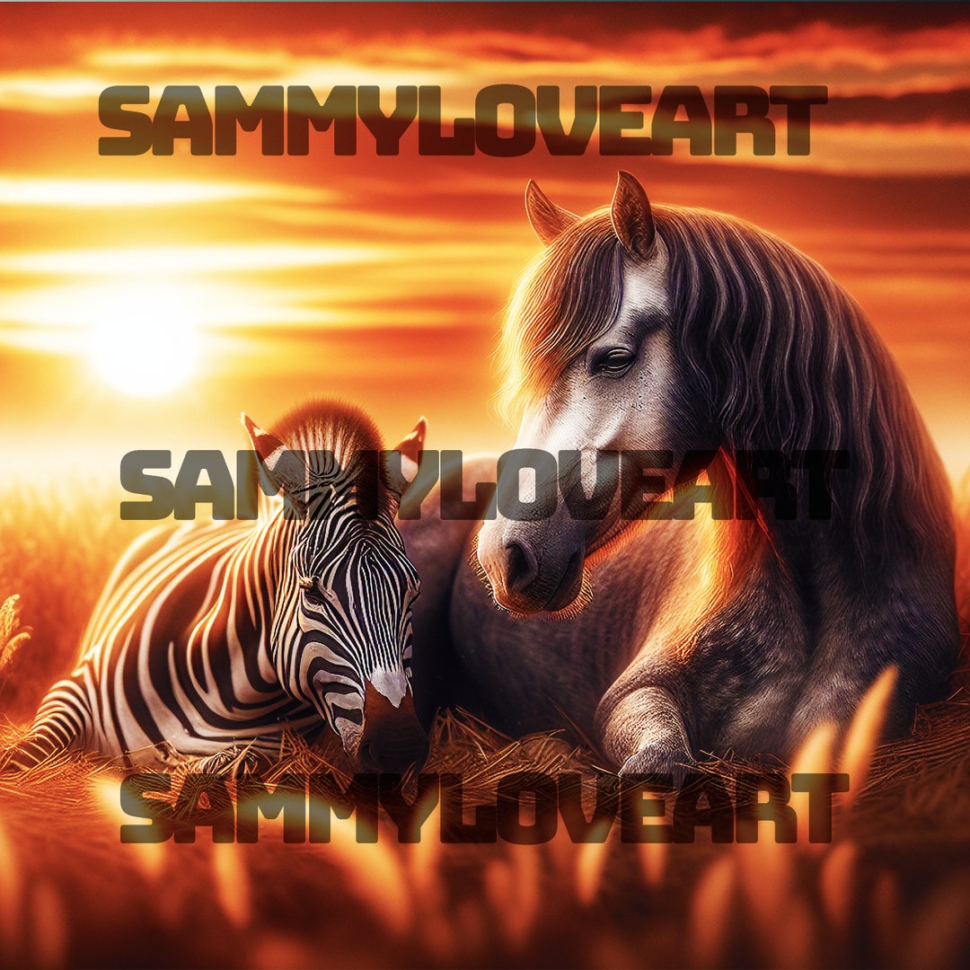 horse-and-zebra-chilling-together-png-etsy