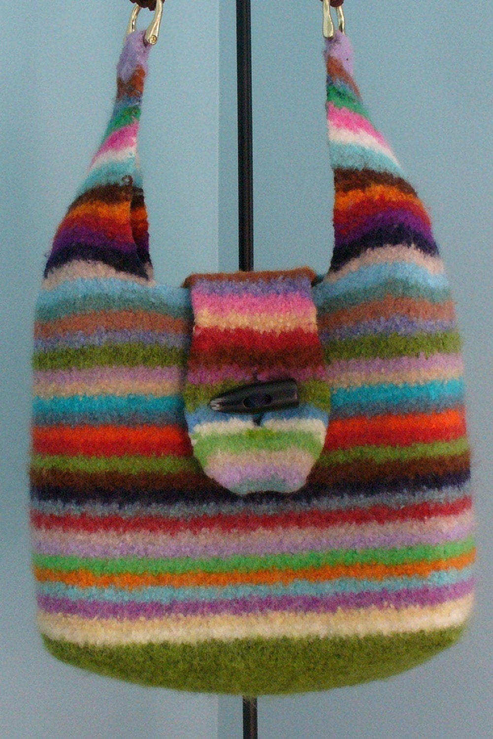 Knitting Pattern Felted Hobo Purse Handbag PDF Digital Etsy