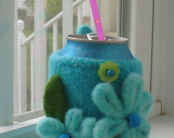 Felted Knitting Pattern - Beverage Hugger - electronic gizmo cozy - Pdf -instant download