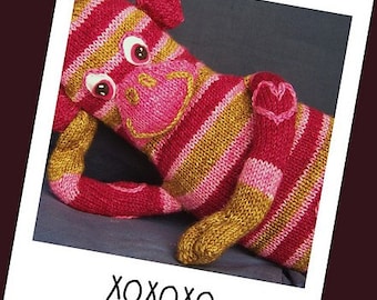 That Funky Monkey - A Stuffed Toy Knitting Pattern - Hot Monkey Sox PDF -Digital Delivery
