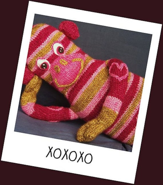 That Funky Monkey - A Stuffed Toy Knitting Pattern - Hot Monkey Sox PDF -Digital Delivery