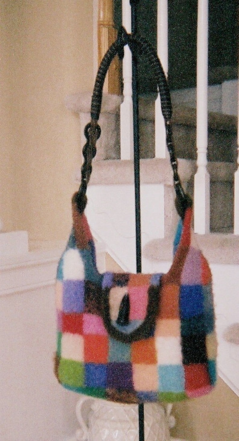 Knitting Pattern Felted Hobo Purse Handbag PDF Digital Etsy