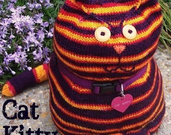 Knitting Pattern- CAT KITTY toy - ( PDF - digital delivery only)