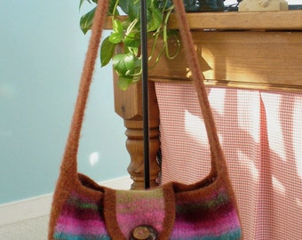 Felted Knitting PATTERN  Messenger - Satchel - Carry All Tote