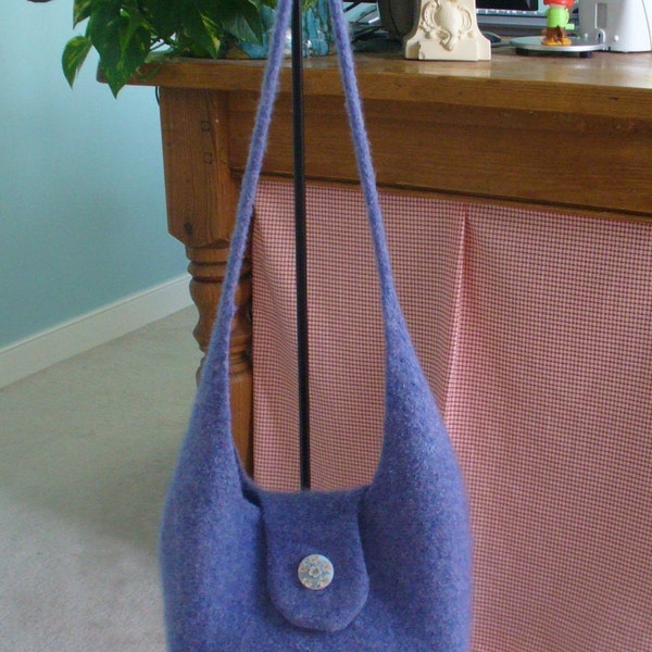 Knitting Pattern Felted Hobo Purse Handbag     ( PDF - digital delivery only)