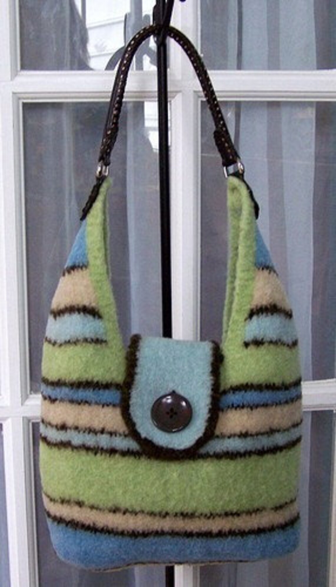 Knitting Pattern Felted Hobo Purse Handbag PDF Digital Etsy