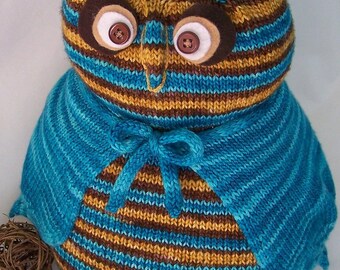 Pattern: NICE HOOTERS - pattern digital delivery (pdf) - Stuffed OWL Toy or Funky Pillow