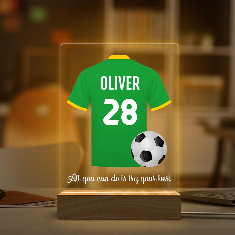 Buy Custom Football Shirt Night Light, Name Personalized Unique