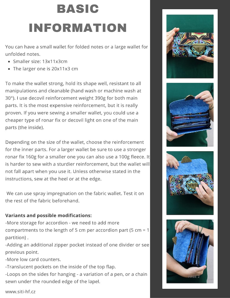 PDF Sewing Pattern – Women's Wallet With Zipper & Card Slots | Beginner ...