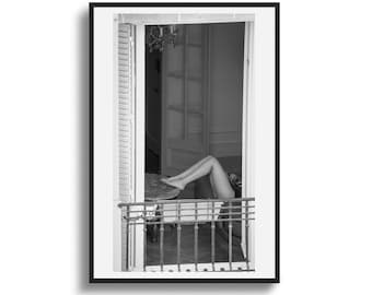 Fine art photography print – Parisian indiscretion, courtyard window, Paris – limited edition fine art photo print