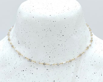 Collar de cuentas de Howlite & Labradorite