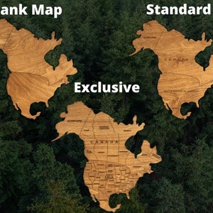 Wooden World Map Walnut Brown zdjęcie 4