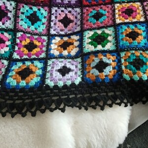 Patchwork bedspread hand knitted image 5