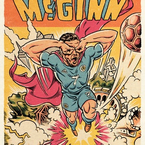 Super John McGinn Comic Book Giclée Print A3 image 1