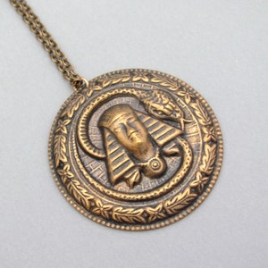 Egyptian Revival Necklace Pharaoh Snake Pendant Art Deco Cosplay Ren Faire Birthday Gift For Him or Her Asp Goth Aesthetic Necklace