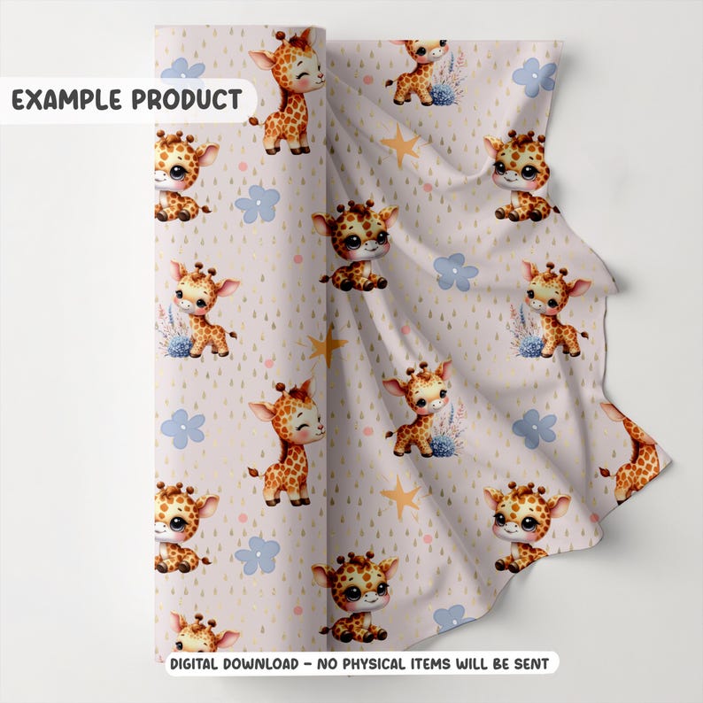 Watercolor Giraffe Seamless Pattern, Safari Nursery Wallpaper (digital ...