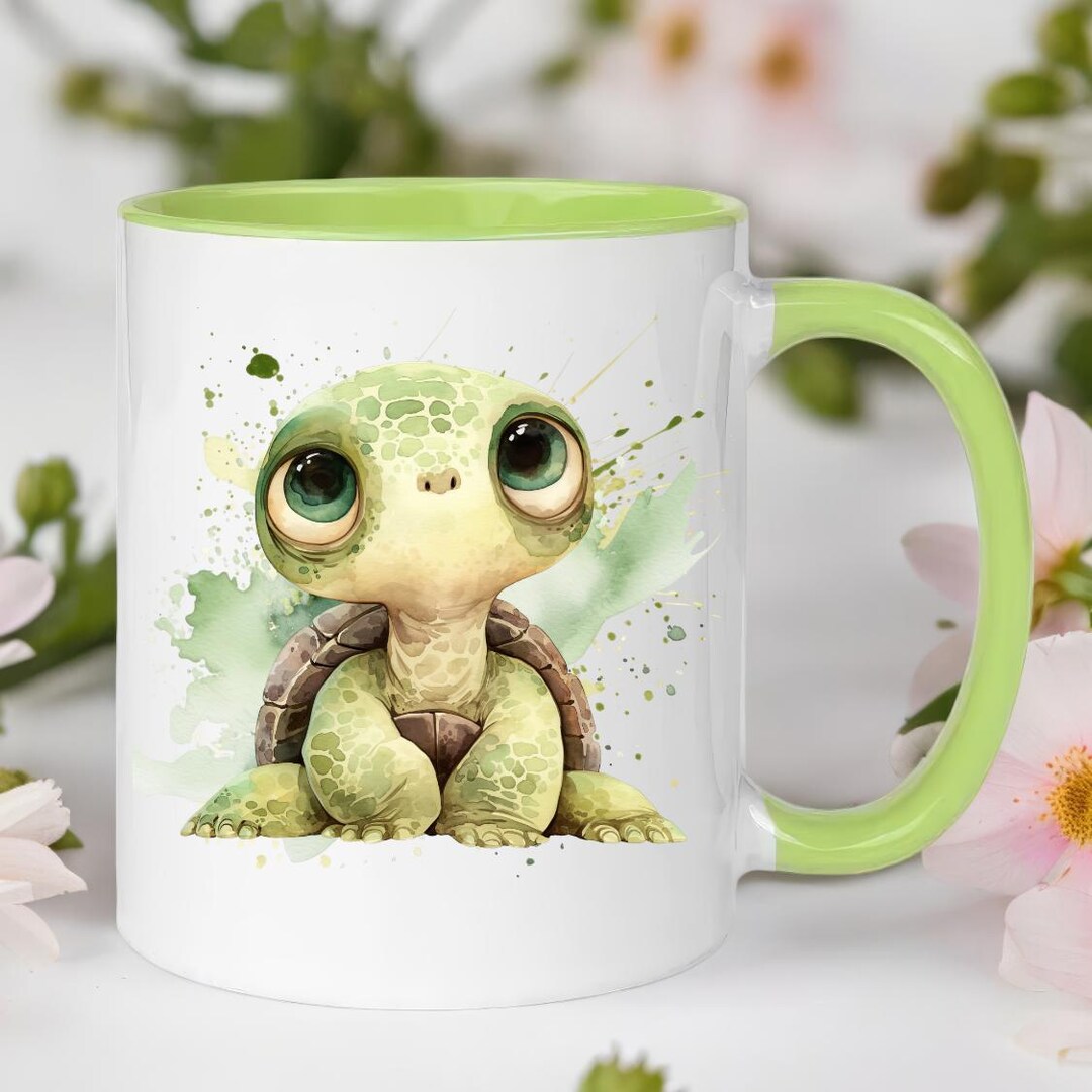 Turtle Shell Cups Turtle Ceramic Mug, Sea Life Coffee Cup - Etsy