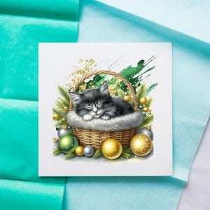 Kitten Christmas Cards: Festive Cat Holiday Greeting Card Pack