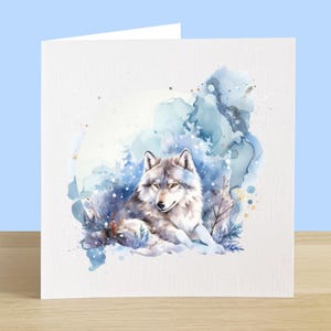 Winter Wolf Pack of 10 Greeting Cards, Premium Paper & Envelopes, Wildlife Card Set, Winter Wolf Cards, Thank You Cards, Wolf Cards, Animals