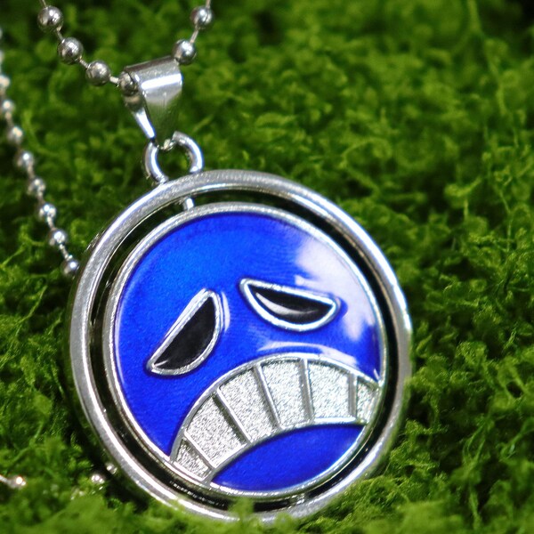 Luffy Ace Swivel Necklace,One Piece Necklace,Reversible Necklace,One Piece Necklace,Anime Gift,Metal Necklace