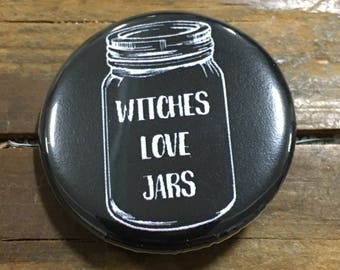 Witches Love Jars Pinback Button or Magnet