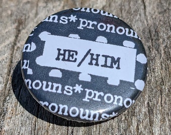 Pronoun 1.25" Pinback Button - He/Him