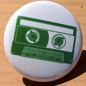 Cassette tape Button, Magnet, Bottle Opener 3 sizes, 5 colors image 2