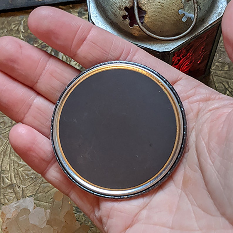 Silver Moon Magnet or Hand Mirror 2.25 or 3.5 image 3