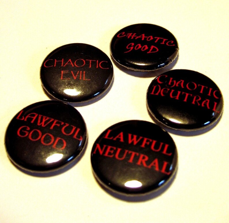 Gaming Alignment Set of 9 - Buttons or Magnets - Etsy