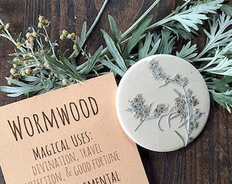 Wormwood Botanical Pin-back Charm