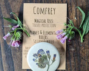 Comfrey Botanical Pin-back Charm