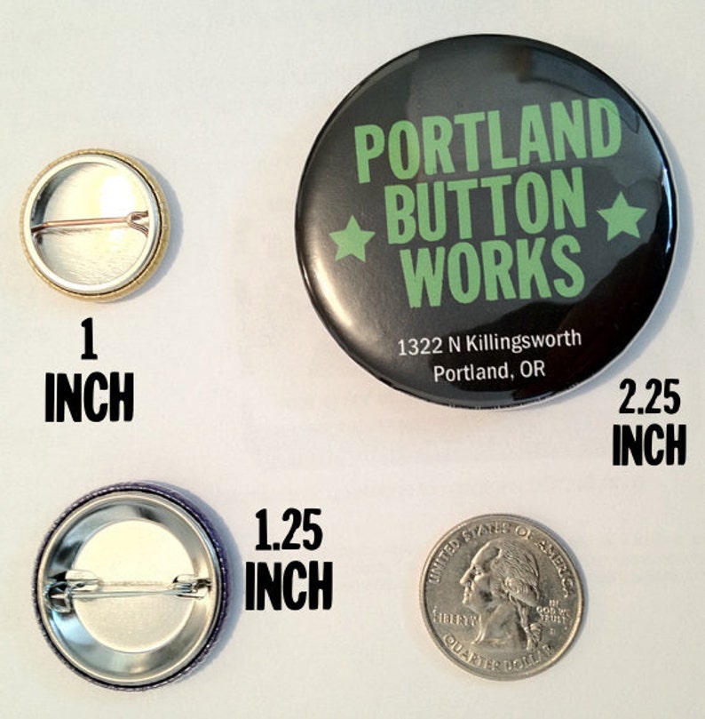 In Portland ONLY TOURISTS use UMBRELLAS Button, Magnet, or Bottle Opener image 2