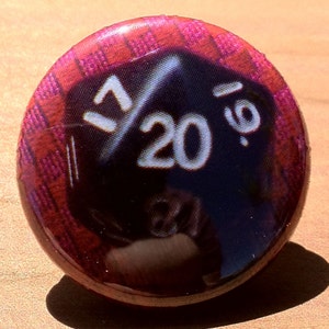 d20 Gaming Dice - Button, Magnet, or Bottle Opener