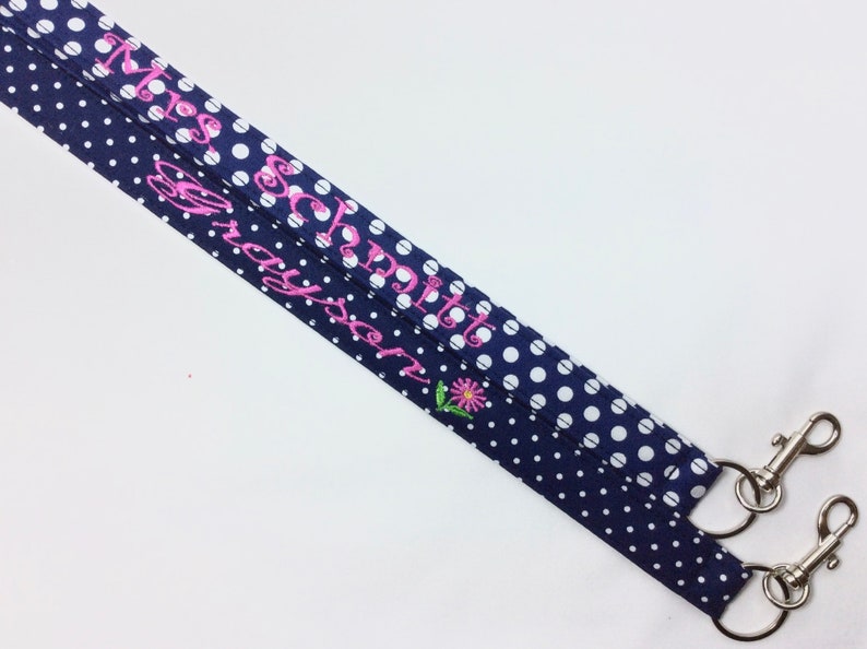 polka dot lanyards, lanyard for ID badges personalized cruise lanyard, key lanyard, personalized lanyard, dot lanyard, teacher lanyard image 2