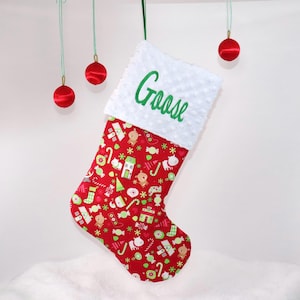Stocking for Kids Stocking for Baby Red Christmas Stockings Cute Stocking Holiday Stockings Christmas Stockings Personalized, Stocking