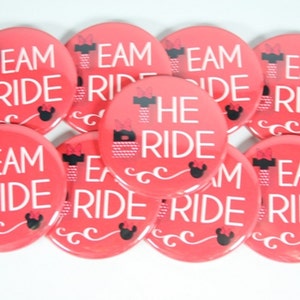 15 Team Bride Bachelorette Buttons, Bridesmaid Buttons in Any Colors image 5