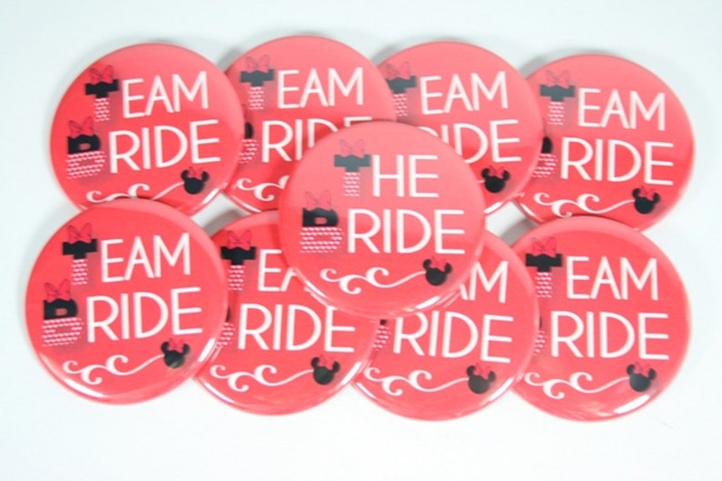 15 Team Bride Bachelorette Buttons, Bridesmaid Buttons in Any Colors image 5