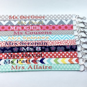 custom lanyard, lanyard, personalized lanyard, cute lanyards, key lanyard, teacher lanyard, lanyard with id holder, badge lanyard image 2