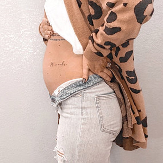 Pregnancy Tattoos 8-40 Weeks, Due Date Pregnancy Tattoo, Tattoos Belly,  Pregnancy, Tattoo Photo, Tattoo Baby Reveal, Tattoos Belly Pregnant - Etsy
