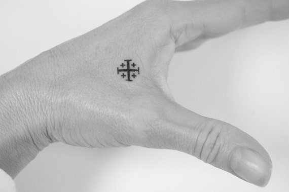 Crusaders Cross Jerusalem Cross Tattoo Orthodox Cross - Etsy