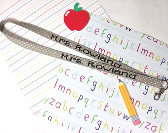 lanyard, teacher celebration, appreciate your teacher, love your teacher, personalized lanyard, gift for teachers, super teacher