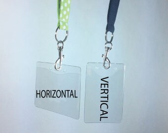 vinyl id holder, plastic id holder for lanyard